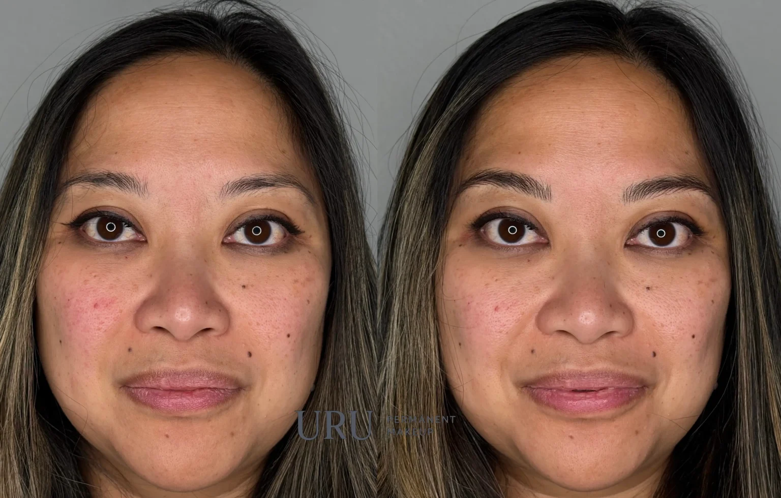 Natural hair-stroke eyebrow enhancement creating soft definition and balanced symmetry results in Sacramento.