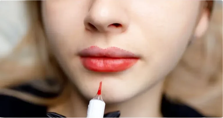 Lip blush permanent makeup for enhancing natural lip color and shape results in Sacramento